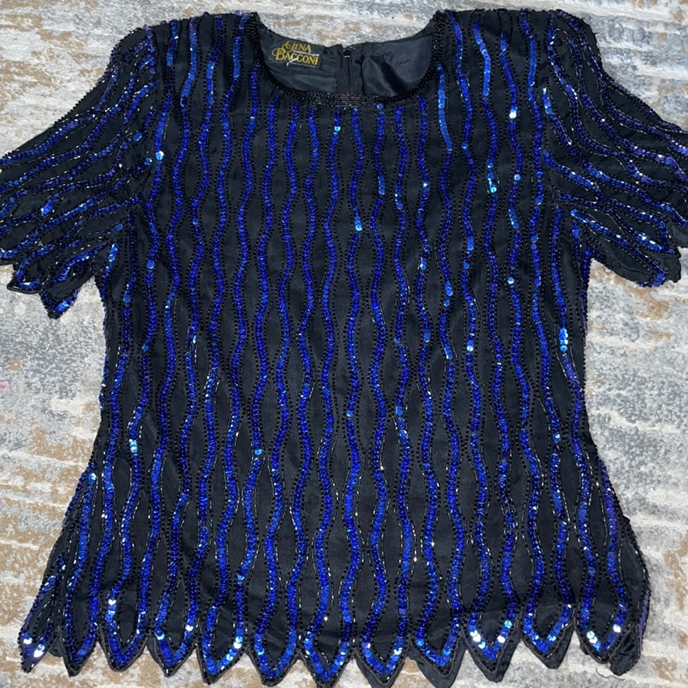 Gina Bacconi Creationist Original Beaded Top